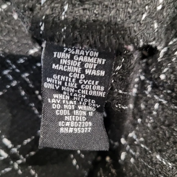 Sanctuary Wool blend Blazer Jacket Women's SZ M black white plaid trendy cut - Picture 6 of 9